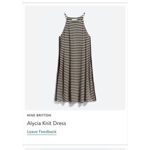 Nine Britton Black and White Striped Midi Dress